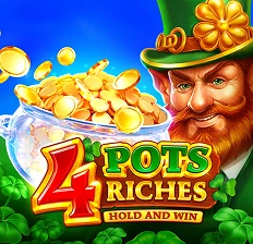 4 Pots Riches slot met goud en klaver bij B7 Casino